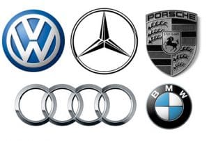 Logos de marcas de coches.